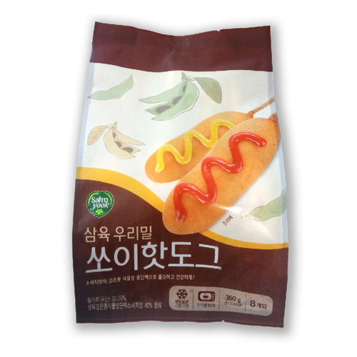 [냉동]삼육우리밀쏘이핫도그 360g (45gX8개입)