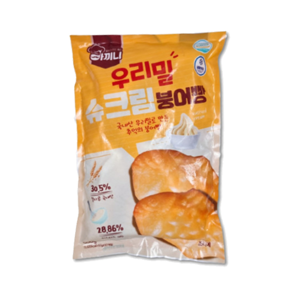 [냉동]우리밀 슈크림붕어빵 500g (50g X10개입)