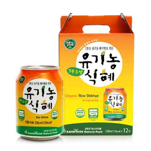 [알뜰할인] 삼육 유기농식혜(12캔) 선물세트 비건(Vegan)