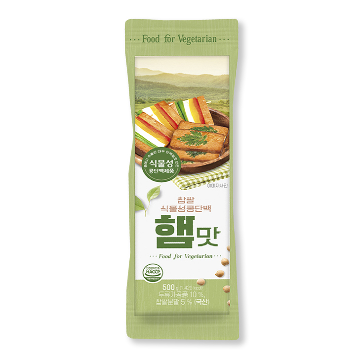 new 찹쌀 식물성콩단백 햄맛(구프랑햄) 500g