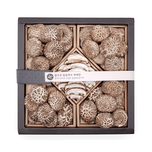 [선물세트] 유기농표고버섯 흑화고 선물세트 450g